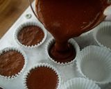 A picture of step 8 of Mini Rich Chocolate Cakes | use 12 cup muffin pan.