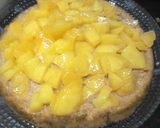 A picture of step 5 of Tres Leches and Peach Layer Cake.