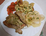Foto del paso 11 de la receta: Solomillo adobado en mojo a la plancha con chips de verduras
