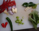 Foto langkah ke 1 dari resep Oseng ati ampela telur puyuh pete kemangi pedas.