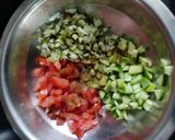 A picture of step 2 of Mango sev puri.