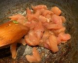 A picture of step 3 of Easy homemade stir fry sweet chilli chicken with egg noodles.
