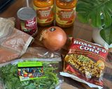 A picture of step 1 of One Pot Autumn Chili Soup.