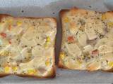 Cream soup pizza