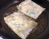 A picture of step 4 of Shrimp and Tofu Rice-Paper Fry.