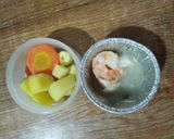 Foto langkah ke 3 dari resep MPASI Udang dan Sayur.