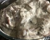 A picture of step 2 of Dahi wala Kukkad Chicken in yoghurt curry base.