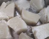 A picture of step 2 of Boiled yam and source.