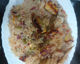 A picture of step 4 of Paneer veg pulao.