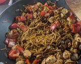 A picture of step 8 of Spicy Chicken Noodles.
