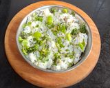 A picture of step 3 of Curd Rice.