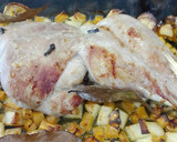 Foto del paso 5 de la receta: Muslo de pavo con calabaza, plátano macho y patata
