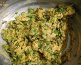A picture of step 1 of Spinach fritters (Palak pakoi).
