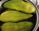Foto del paso 1 de la receta: Pepinos rellenos de papa
