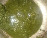 A picture of step 1 of Palak paneer.
