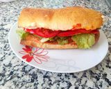 Foto del paso 9 de la receta: Bocadillo vegetal de pollo rebozado con queso de cabra