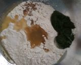 A picture of step 1 of Palak Katori Matar Chaat.