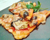 Foto del paso 12 de la receta: Pizza frankfurt con alcachofa
