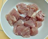 A picture of step 1 of Sweet and Sour Chicken.