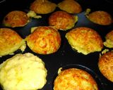 A picture of step 4 of Potatoes onion fritters / aalu pyaaz pakora in appe pan.