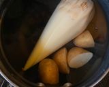 A picture of step 1 of Mocha Bhorta or Banana Blossom mashed.