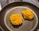 A picture of step 2 of Leftover Sunday roast 'bubble n squeak' for little ones.