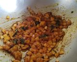 A picture of step 1 of Sweet and sour tomato bhaji.