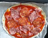 Une image de l'étape 1 de Tarte tomate charcuterie raclette 😋.