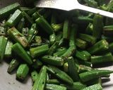 A picture of step 4 of Mustard Okra / Bhindi.