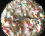 A picture of step 4 of Tricolor Rice with Vegetable Raita.