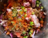 A picture of step 3 of Chana Salad.