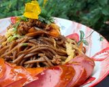 Hình bước làm 5 của món Mì soba xào rau củ
