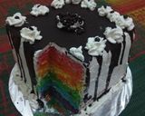 Foto langkah ke 8 dari resep Steam rainbow cake.