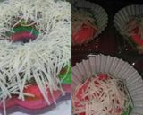 Foto langkah ke 9 dari resep Simple Steam Rainbow cake with strawberry jam and Ceddar Chesse.