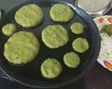 A picture of step 4 of Hot & Tangy Cheakpea Spinach Tikki Open sandwich.