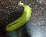 A picture of step 1 of Raw banana French fries.