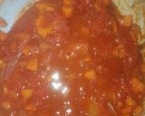 A picture of step 2 of Irish potatoes and pasta in scrambled eggs.