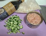 罐頭料理-小黃瓜鮪魚炒飯的食譜步驟1照片