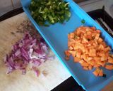 A picture of step 3 of Green gram(pojo) samosas.