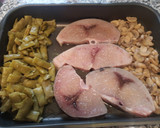 Foto del paso 9 de la receta: Pez Espada con judías verdes planas al horno con salsa de almendras