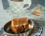 A picture of step 9 of Marie biscuits pudding.