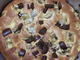 Torta de banana y chocolate 70 % amargo