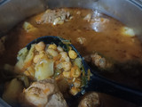 Garbanzos con posta de cerdo