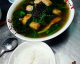 Hình bước làm 7 của món Canh cua mồng tơi chả cá thu