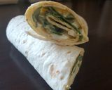 Tojásos-rukkolás-kecskesajtos wrap recept fázis 4 fotója