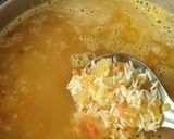 A picture of step 3 of Masoor Dal khichadi.