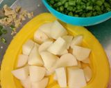 A picture of step 1 of Potato Beans.