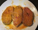 A picture of step 1 of Goan fish curry.