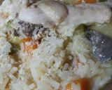 Foto del paso 3 de la receta: Revuelto de verduras con arroz y pollo 🍗