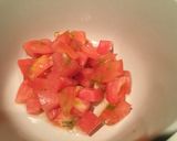 A picture of step 1 of Tofu with summer veggies &  olive oil ✨🍅.
